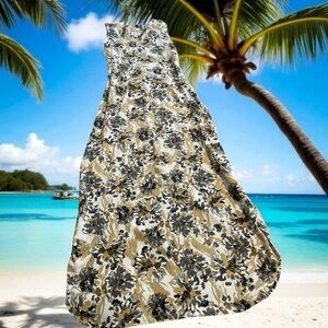 NWOT Cotton Maxi Dress in Charcoal, Sepia, Gray, Black, and White ~  size XXS